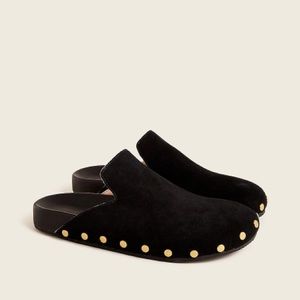 JCREW suede studded chic clogs 5.5